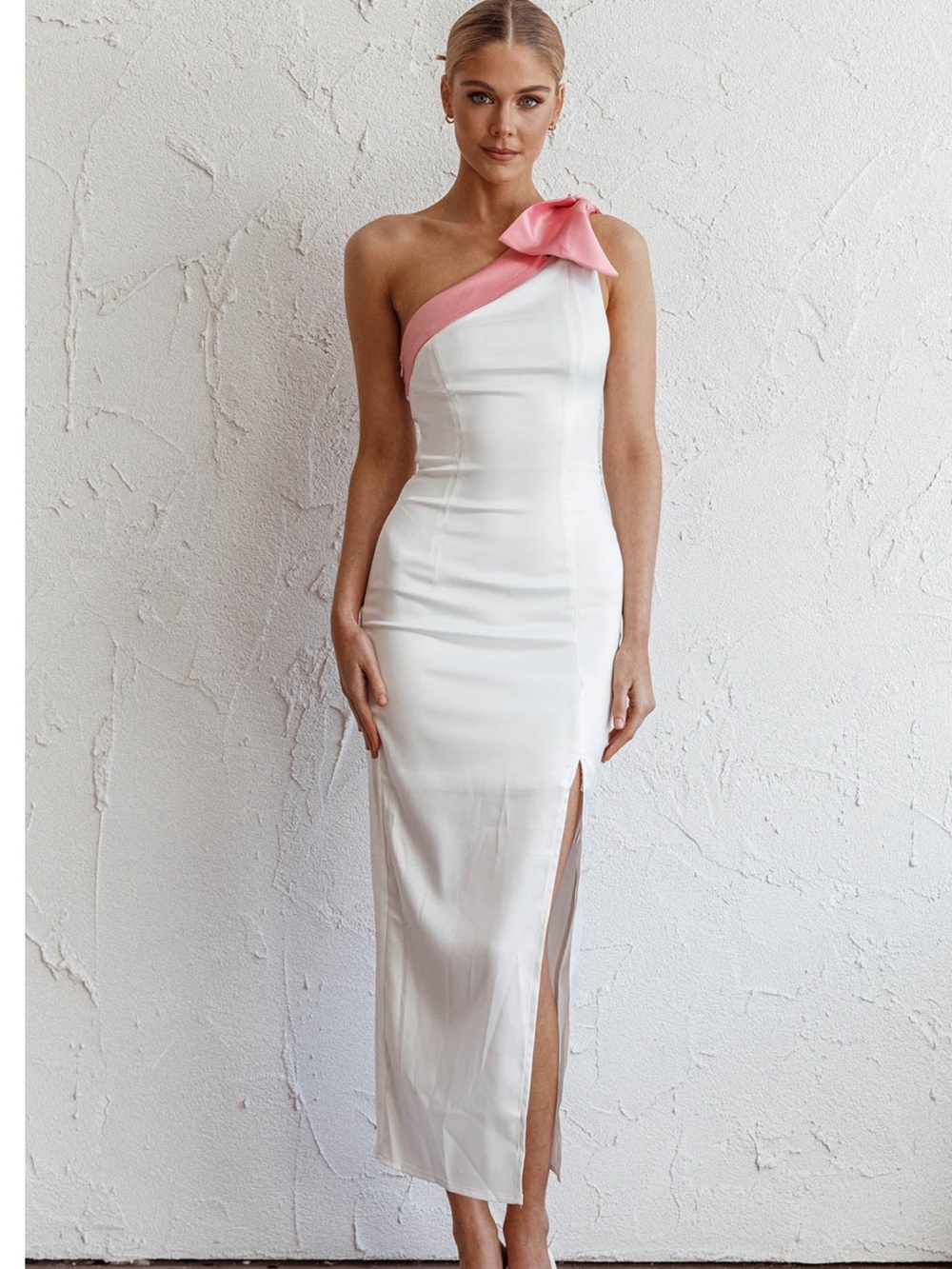 Here Comes The Sun One Shoulder Bow Dress NWT XL